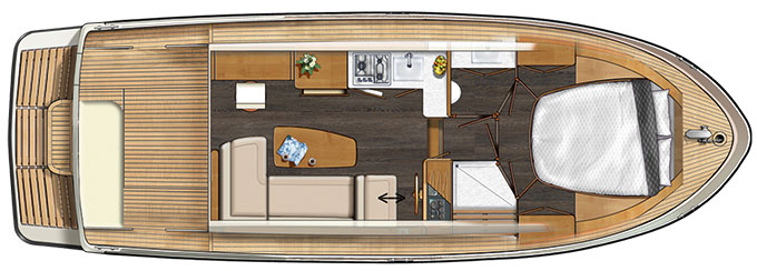 Grundriss der Linssen 290 Sedan